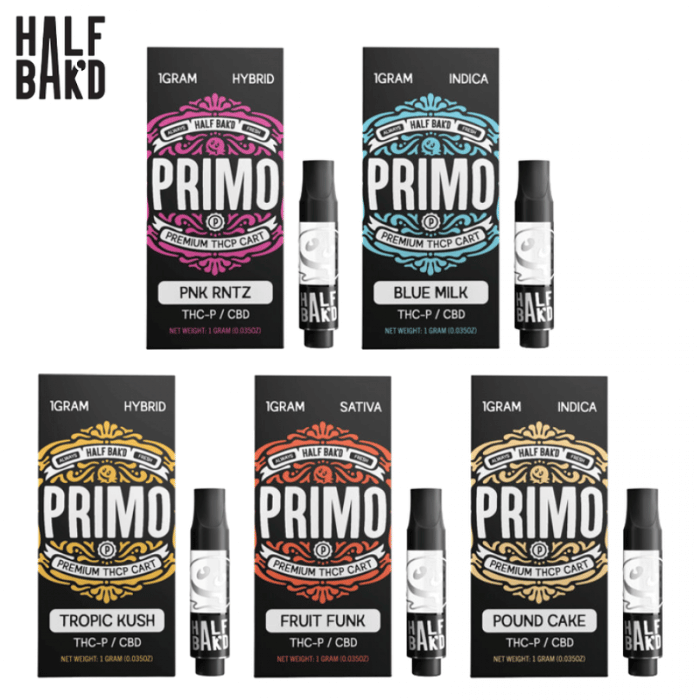 Half Bak'D Primo Collection THC-P Vape Cartridge 1GM/5CT/PK